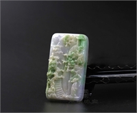 翡翠A货花件